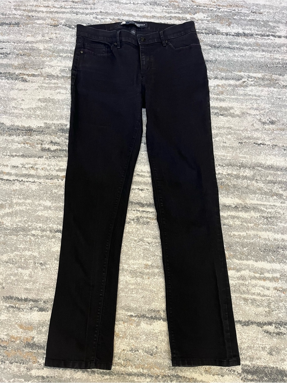 Karl Lagerfeld Paris Black Straight-Leg Women's Jeans